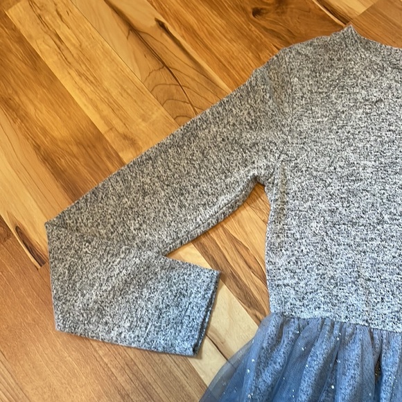 Cat & Jack Gray & Sparkly Silver Dress M (7/8) - Picture 3 of 8